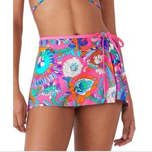 Kate Spade Pink and Blue Swim wrap cover up skirt